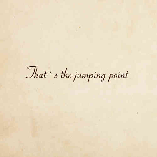 the jumping point